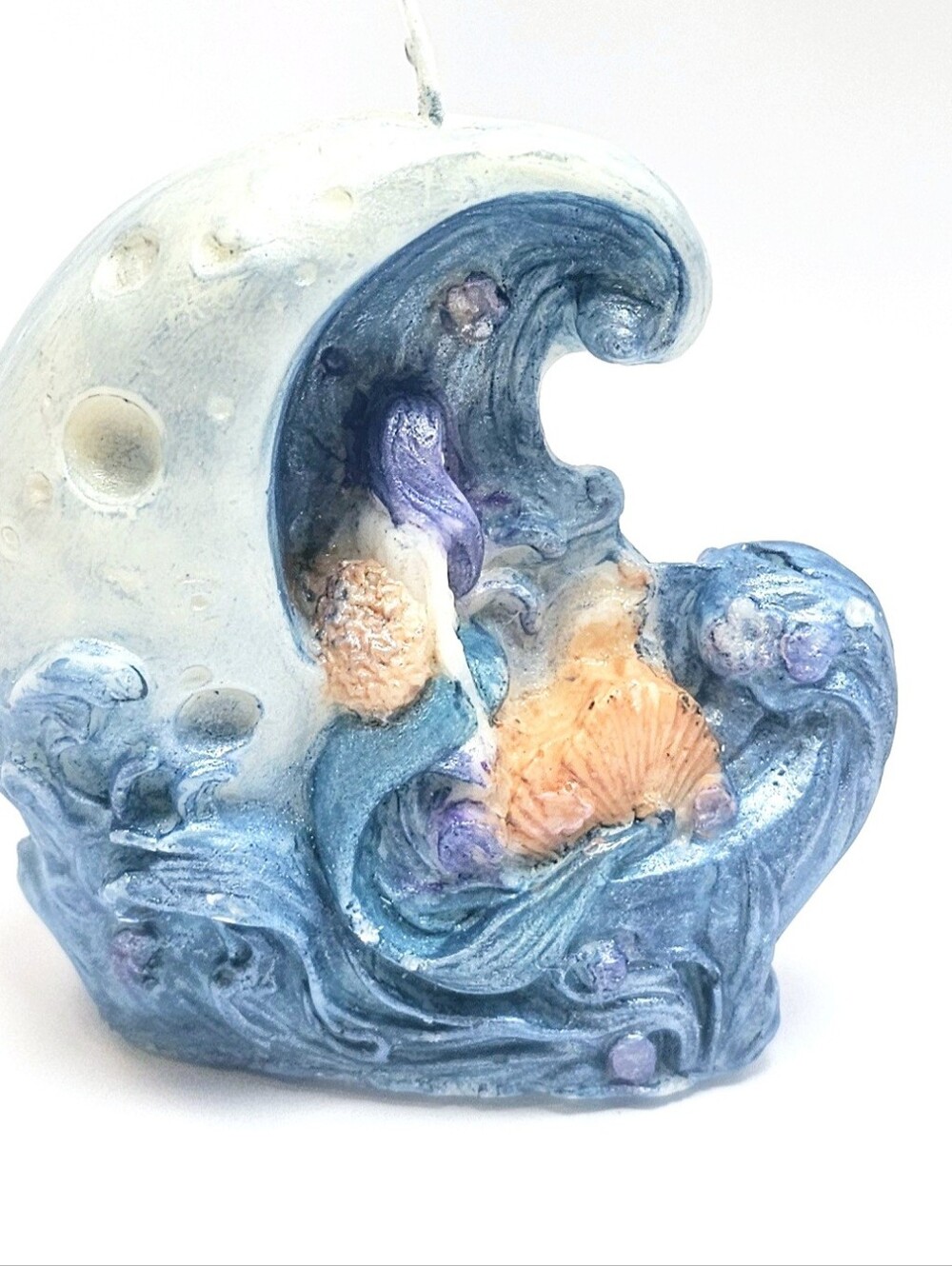 Artisan Handpoured Vegan Soy Wax Mermaid Moon Candle | Mermaid Dreams